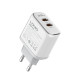 LDNIO A2528C Charging Adapter With TC to IP 1M Cable (35W)